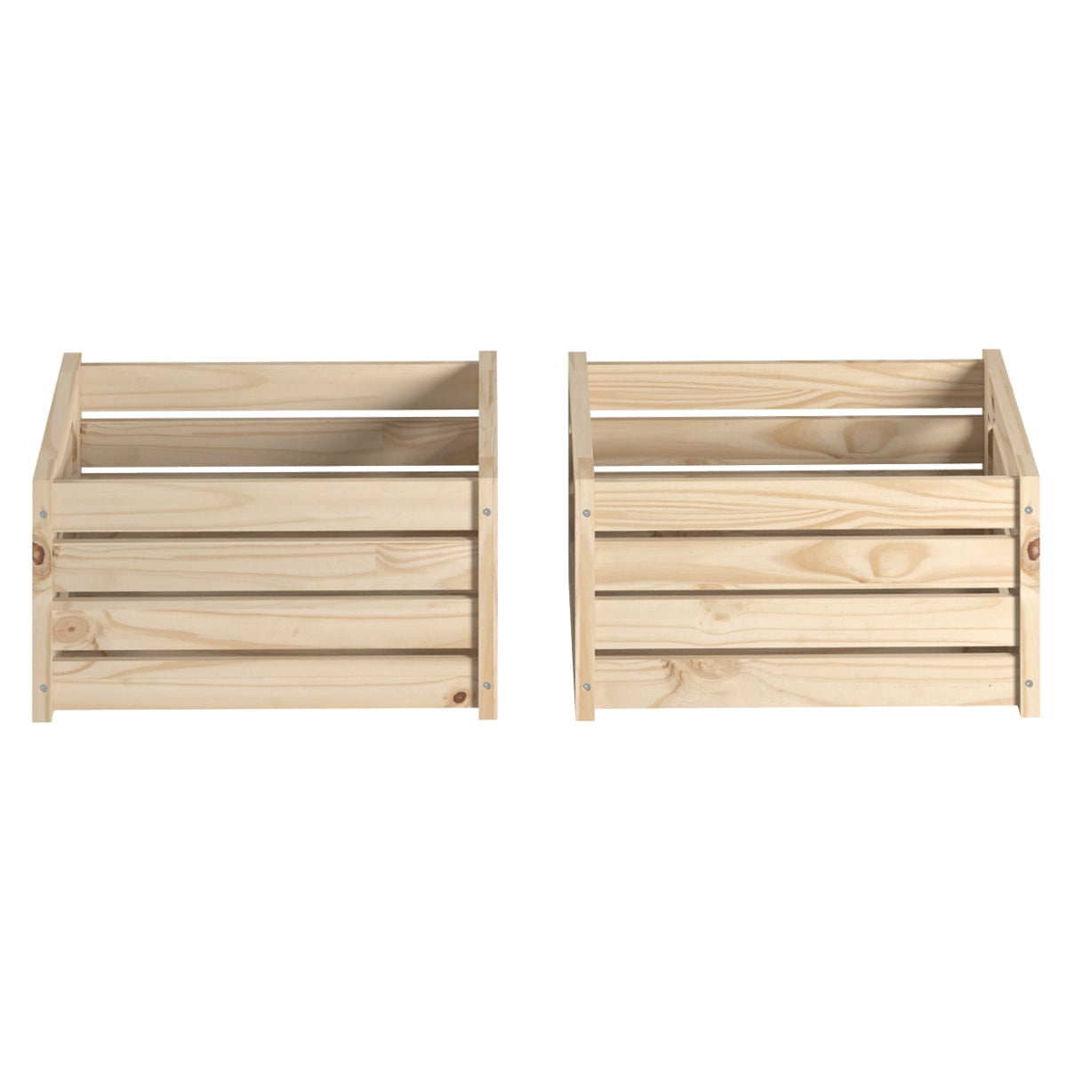 Set of 2 Slatted Crates | Furniture Dash
