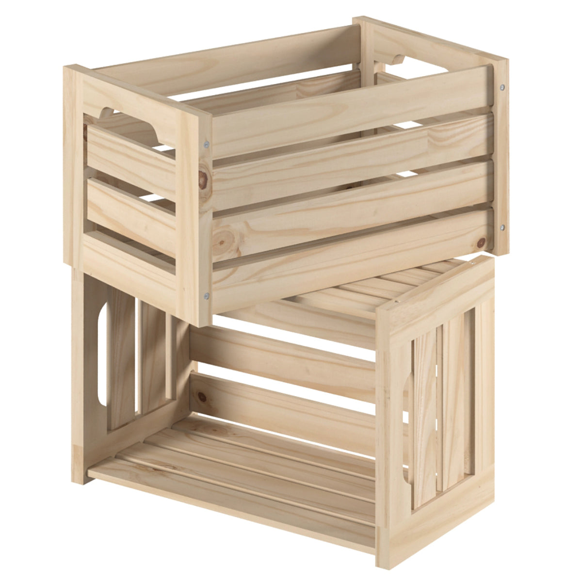 Set of 2 Slatted Crates | Furniture Dash