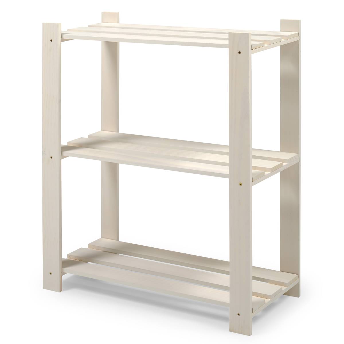 3 Shelf Slatted Organizer White | Furniture Dash