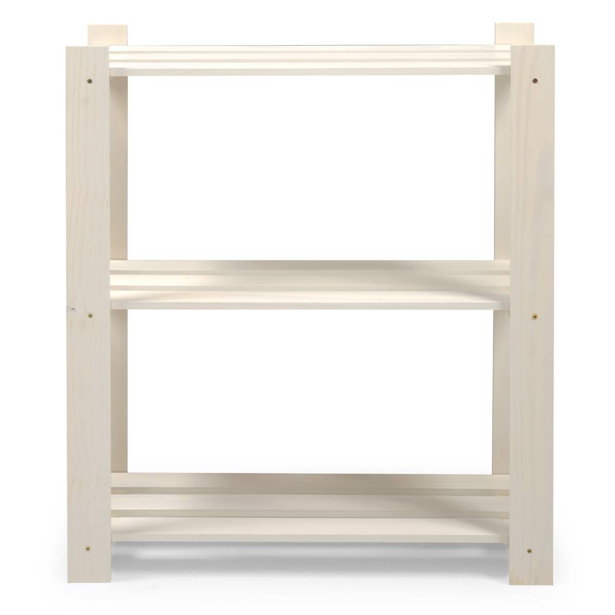 3 Shelf Slatted Organizer White | Furniture Dash