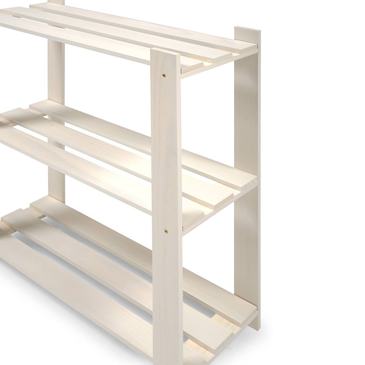 3 Shelf Slatted Organizer White | Furniture Dash